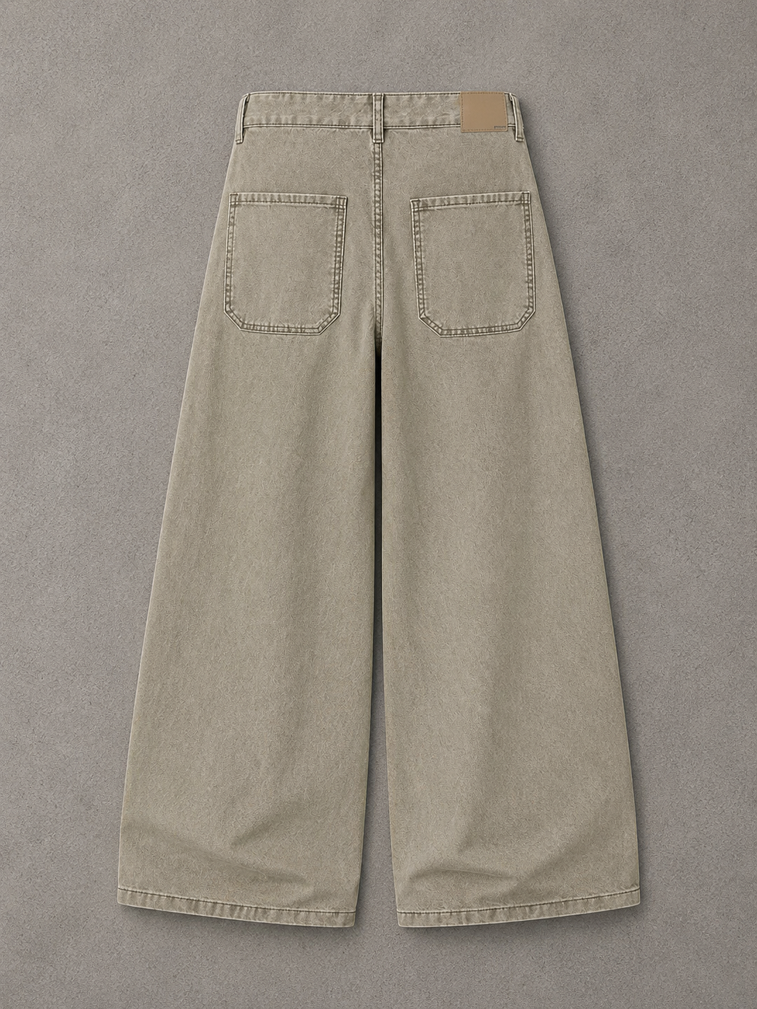 Double Knee Wide-Leg Pants