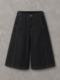 Men's Wide Leg Denim Shorts