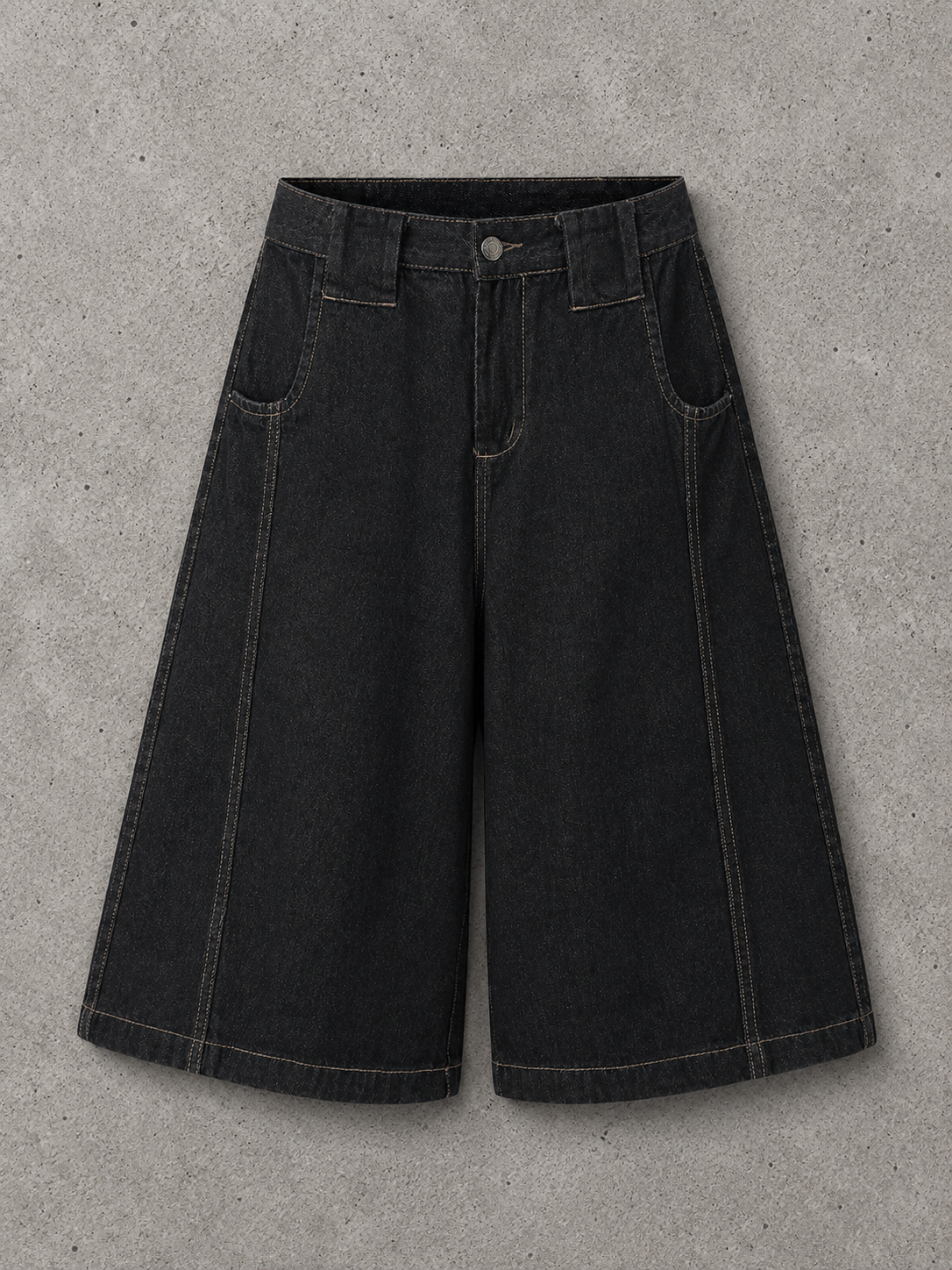 Men's Wide Leg Denim Shorts