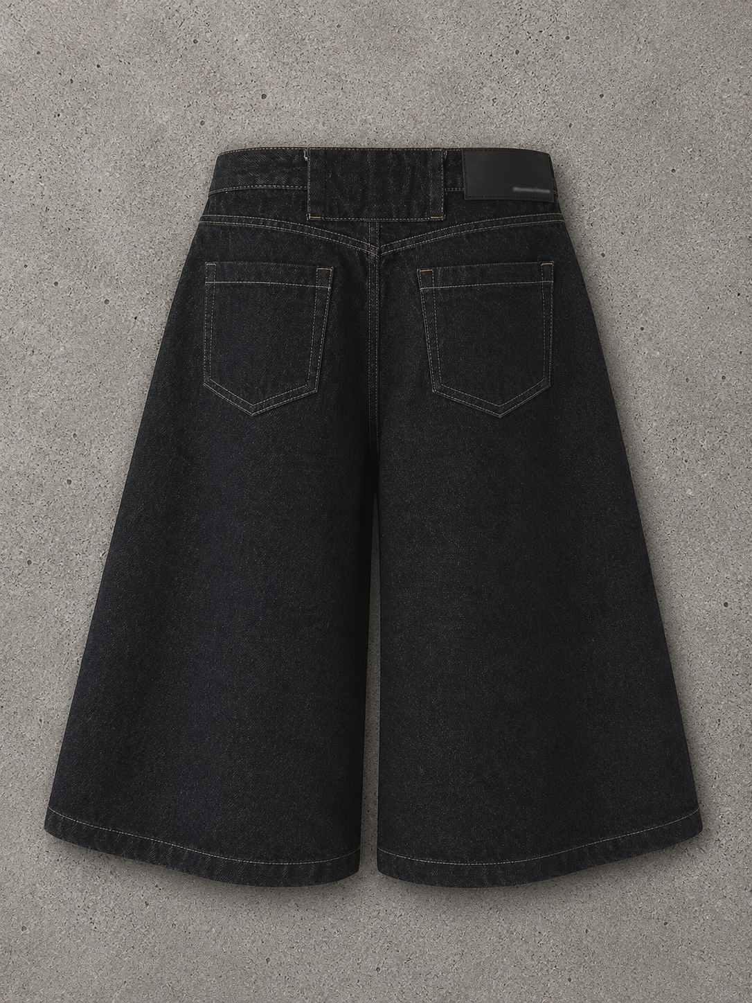 Men's Wide Leg Denim Shorts