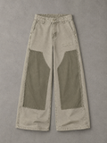 Double Knee Wide-Leg Pants