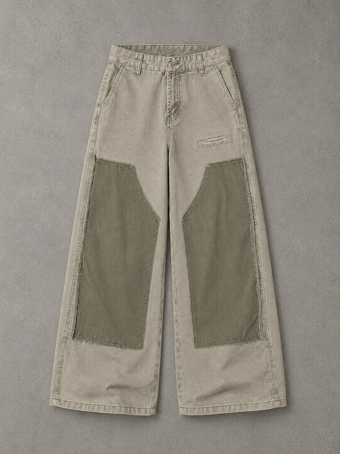 Double Knee Wide-Leg Pants