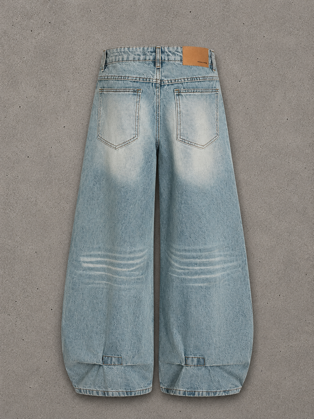 Men's Washed Wide Leg Baggy Jeans