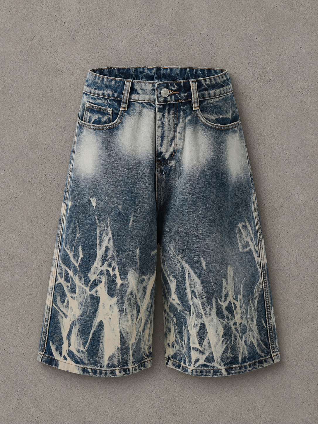 Men's Acid Wash Denim Shorts