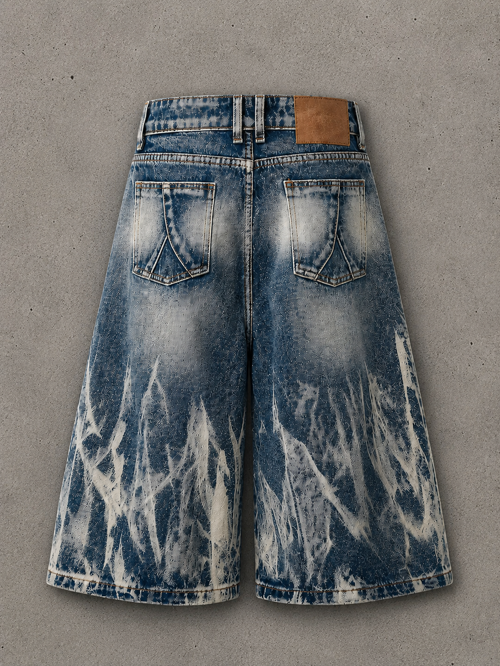 Men's Acid Wash Denim Shorts